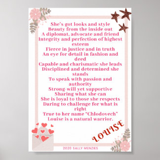"Louise" Name Poem Poster