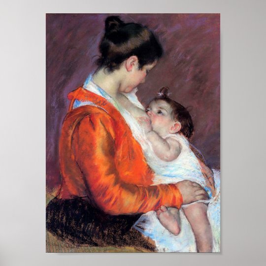 Louise Nursing Her Child Mary Cassatt Art Poster Zazzle Co Uk