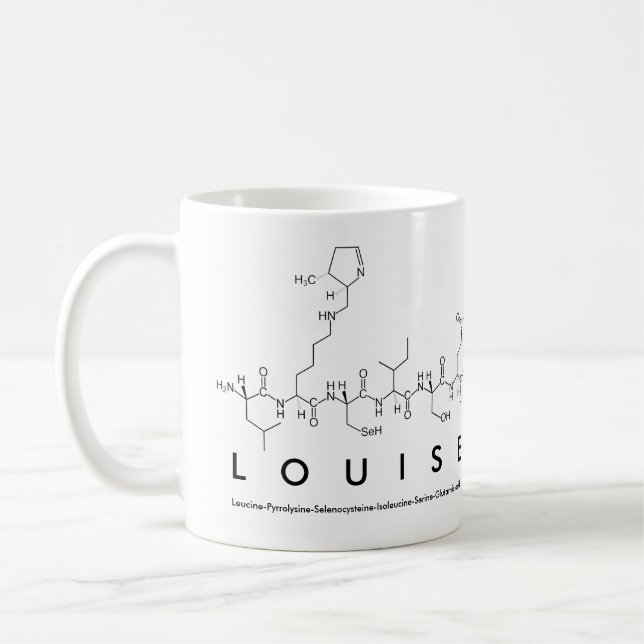 Louise peptide name mug (Left)