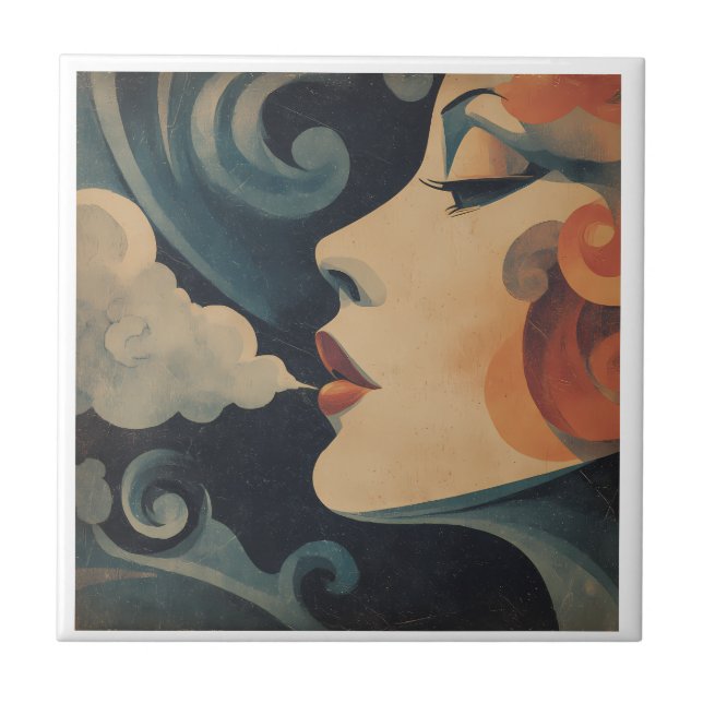 Louise Under Glass Square Tile (Front)