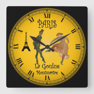 Louise Weber ~ Montmartre ~ Champs-Elysees ~ Square Wall Clock