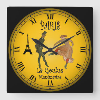 Louise Weber ~ Montmartre ~ Champs-Elysees ~ Square Wall Clock