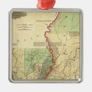 Louisiana and Mississippi Metal Tree Decoration
