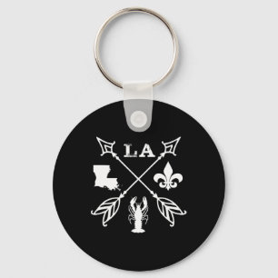Louisiana Arrow T Shirt New Orleans Mardi Gras Key Ring