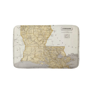 Louisiana Atlas Map Bath Mat