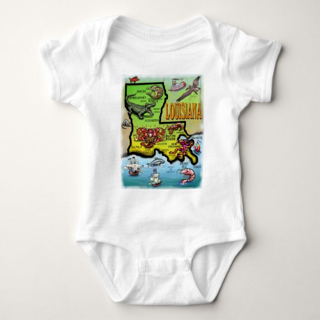 Louisiana Baby Bodysuit (Front)