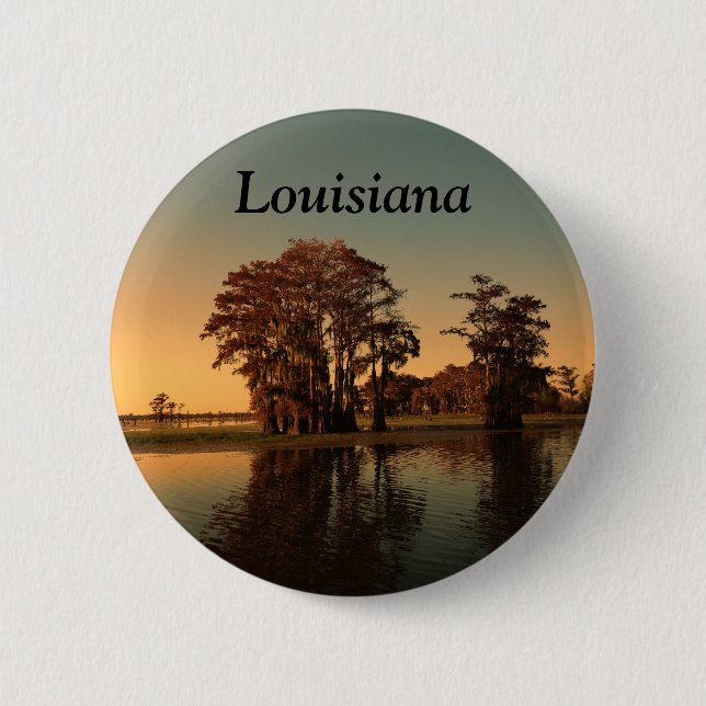 Louisiana bayou 6 cm round badge (Front)