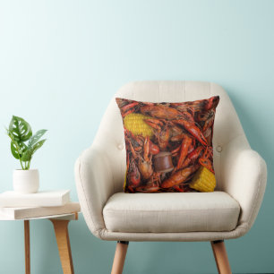 Louisiana Boiled Crawfish, Funny, New Orleans Cushion