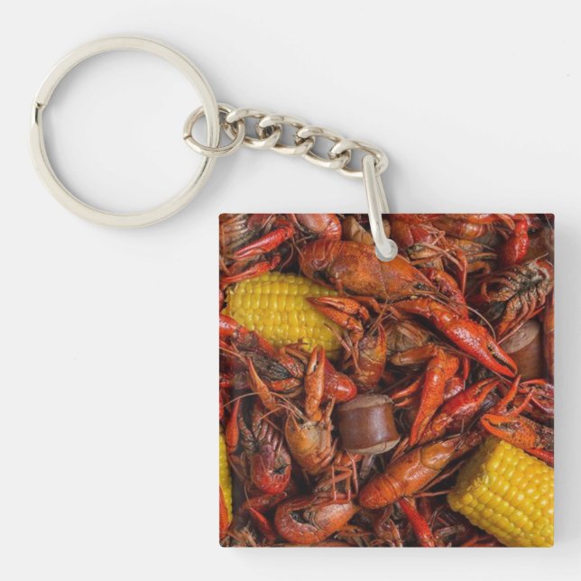 Louisiana Boiled Crawfish, New Orleans, Funny Key Ring (Front)