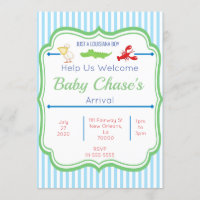 Louisiana Boy Baby Shower Invitation
