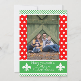 Louisiana Cajun Christmas Cards- Red and Green Holiday Card