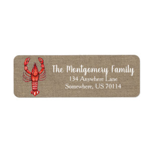 Louisiana Cajun Crawfish & Faux Burlap
