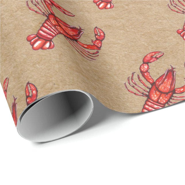 Louisiana Cajun Crawfish Kraft Paper Print (Roll Corner)