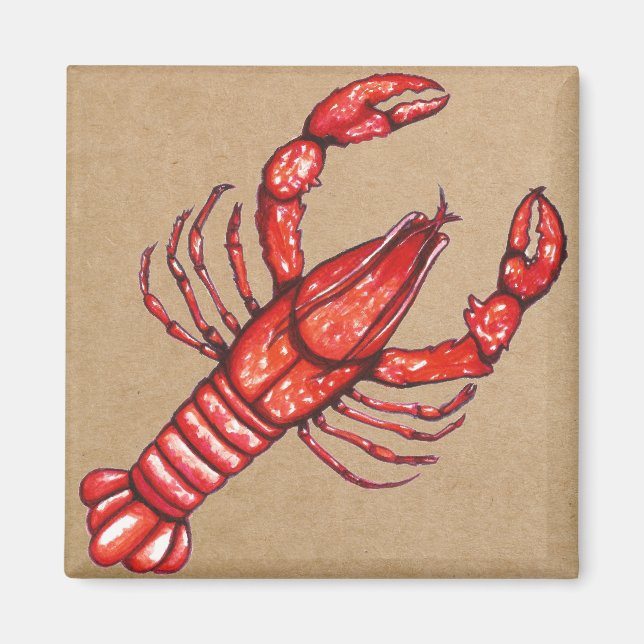Louisiana Cajun Crawfish Magnet (Front)