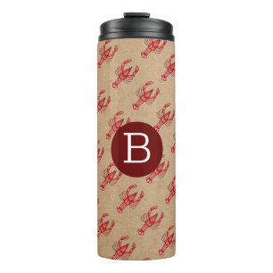 Louisiana Cajun Crawfish   Monogram Thermal Tumbler
