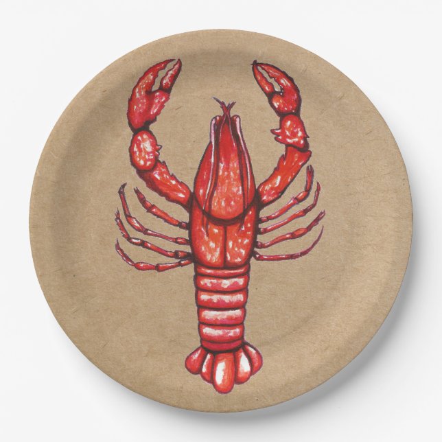 Louisiana Cajun Crawfish Paper Plate (Front)