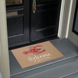 Louisiana Cajun Crawfish Personalised Welcome Doormat