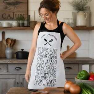 Louisiana Cajun Food Personalised Cajun Kitchen Apron