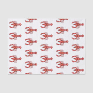 Louisiana Cajun Watercolor Crawfish Tissue Paper