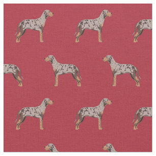 louisiana catahoula leopard dog red fabric