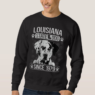 Louisiana Catahoula Leopard Dog US State Dog Fan L Sweatshirt