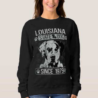 Louisiana Catahoula Leopard Dog US State Dog Fan L Sweatshirt