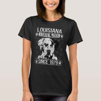 Louisiana Catahoula Leopard Dog US State Dog Fan L T-Shirt