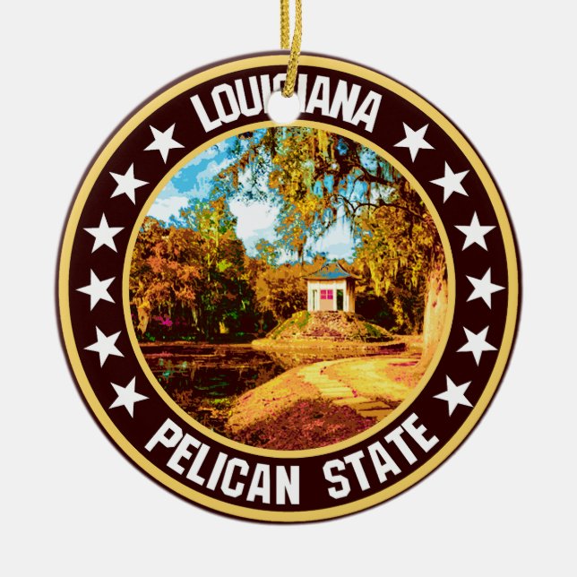 Louisiana                                          ceramic tree decoration (Front)