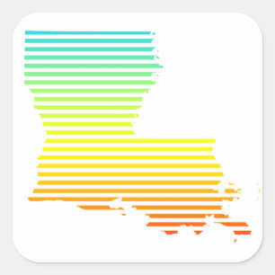 louisiana chill fade square sticker