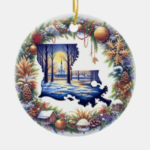 Louisiana Christmas  Ceramic Tree Decoration