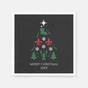 Louisiana Christmas Holiday Cajun Napkin