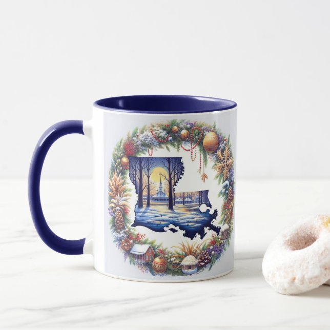 Louisiana Christmas  Mug (With Donut)