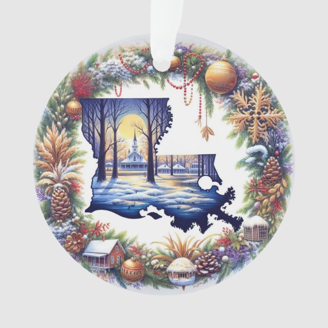 Louisiana Christmas  Ornament (Front)