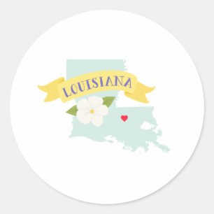 Louisiana Classic Round Sticker