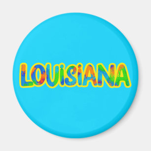 Louisiana Colours of Madi Gras and Spicy Food Magnet