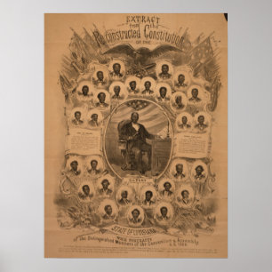 Louisiana Constitution & Convention Members, 1868 Poster