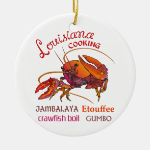 Louisiana Cooking Ceramic Tree Decoration