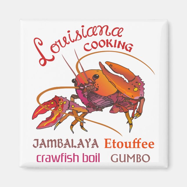 Louisiana Cooking Magnet (Front)
