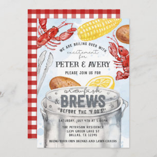 Louisiana Crawfish Seafood Boil Engagement Party Invitation