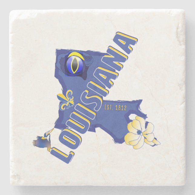 Louisiana Drink Coaster (Front)