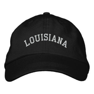 Louisiana Embroidered Adjustable Cap Black