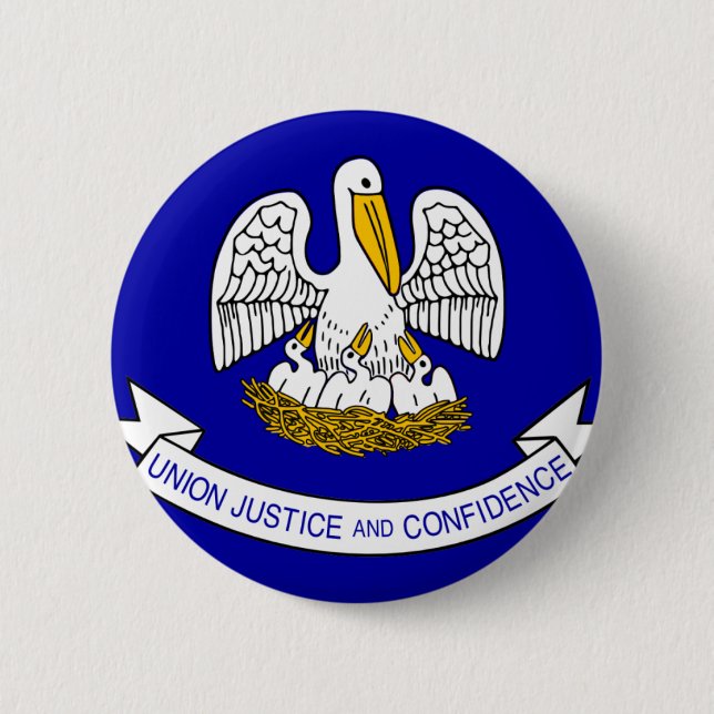 Louisiana Flag 6 Cm Round Badge (Front)