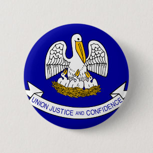 Louisiana Flag 6 Cm Round Badge