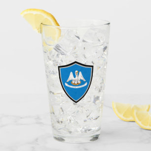 Louisiana flag glass