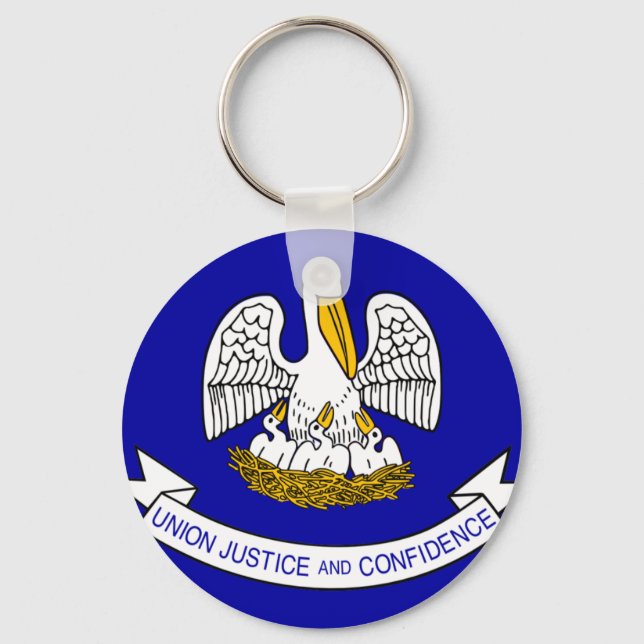 Louisiana Flag Key Ring (Front)