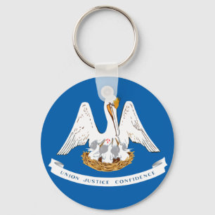 Louisiana flag key ring