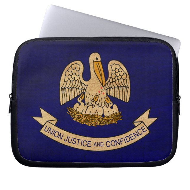 Louisiana Flag Laptop Sleeve (Front)