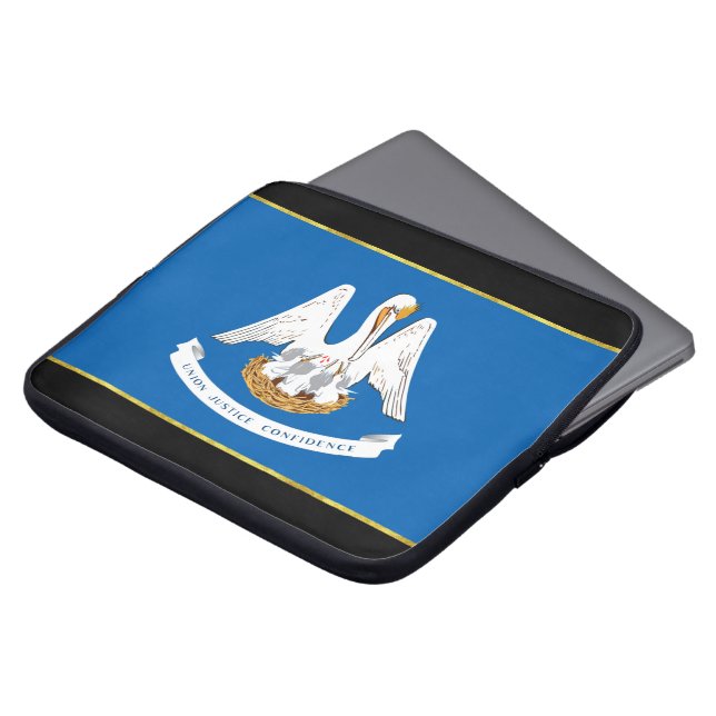 Louisiana flag laptop sleeve (Front Top)