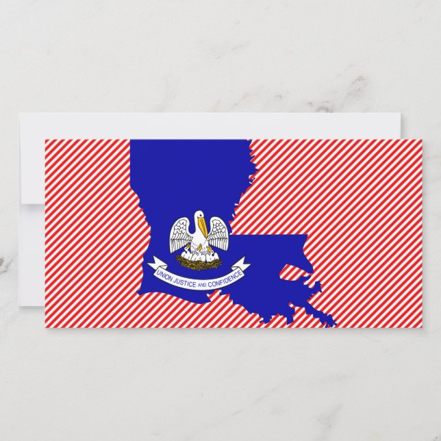 Louisiana Flag Map (Front)