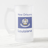 Louisiana Flag Map City Mug